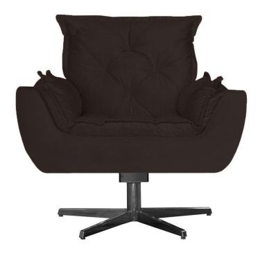 Imagem de Poltrona Opala Base De Balanço Amamentação Suede Marrom
