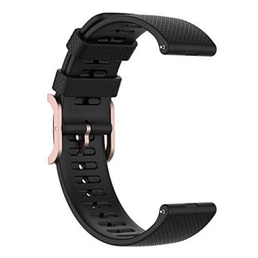 Imagem de LOKEKE Para pulseira de substituição Polar Unite - pulseira de silicone de substituição para relógio de pulso Polar Unite (silicone preto)