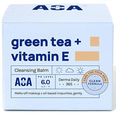 Imagem de AOA Studio Skin Green Tea & Vitamin E Cleansing Balm, Melting Balm to Oil for Makeup Remover, Double Cleansing, Face Wash Cleanser All Skin Type 3.38 Fl Oz , 100 ml