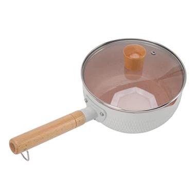 Imagem de Panela de molho, pote de leite de liga de alumínio à prova de vara para fogão a gás de indução panelas a vapor cozinha jantar 7 acessórios (branco)