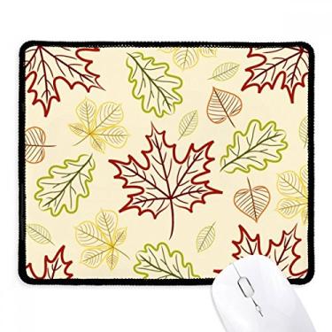Imagem de Tapete de borracha para jogos Happy Thanksgiving Day com estampa de folhas e bordas costuradas