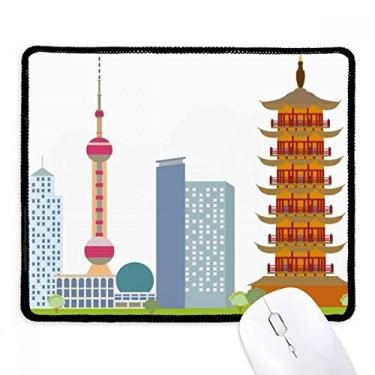 Imagem de China Architecture TV Tower Landmark Pattern Mousepad Tapete de borracha para jogos