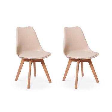 Imagem de Conjunto 02 Cadeiras Eames Wood Leda Design - Nude - Magazine Decor