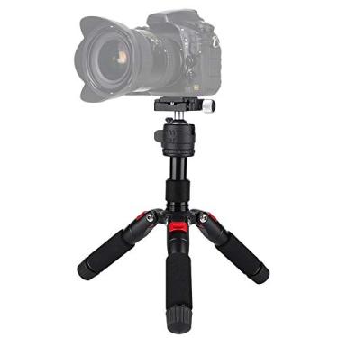 Imagem de Tripé com mini tripé extensível portátil K521 360° giratório panorama selfie vara tripé para câmera DSLR mirrorless (vermelho)