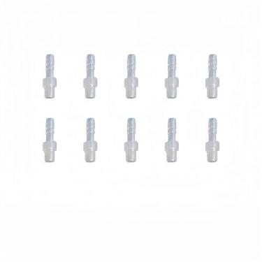 Imagem de Boxonly Acessórios de farpa de mangueira de plástico Pagode 4,1 mm Mangueira Barb M6 conector adaptador de rosca externa Adaptador de emenda de junta reta para combustível gás ar líquido 10 peças