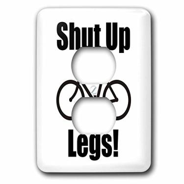 Imagem de 3dRose lsp_149766_6 Shut Up Legs Bicyclists Bike Rides Workout Spinning Cycling 2 Plug Outlet Cover