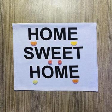 Imagem de Pano de Prato Sacaria Premium (Pé de Galinha) - Frase em Silk: Home Sw