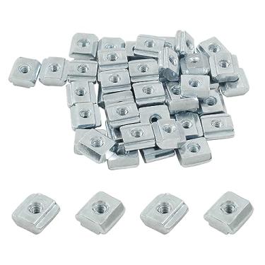 Imagem de Zorveiio 50 peças série 2020 porcas deslizantes T aço carbono, cabeça de martelo de porca ranhura M3 T, porcas deslizantes M3 T sortimento de porca de fixação para perfil de alumínio, impressora 3D,