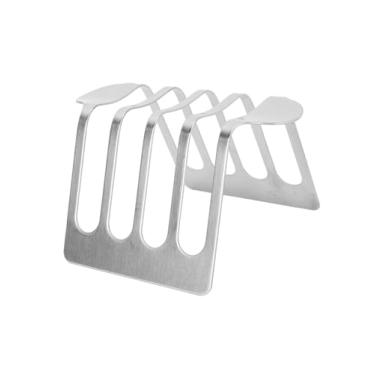 Imagem de Torradeira de 4 a 6 peças, suporte de torradas de aço inoxidável, estilo inglês, suporte para torradas, suporte de torradas vitoriano, suporte para torradas, suporte para pão de pão, suporte de mesa