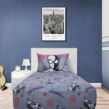 Imagem de Jogo Cama Spider Homem Aranha C/ Elástico 2 Peças Oficial