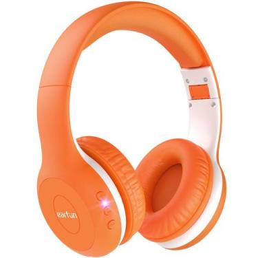 Imagem de Fones de ouvido Bluetooth EarFun K2 Kids com limite de volume laranja