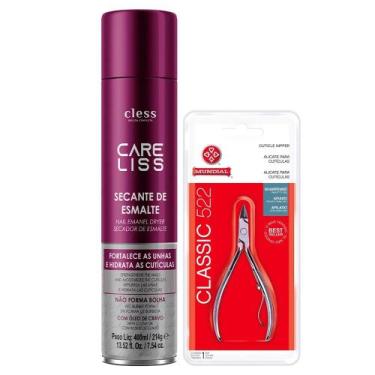 Imagem de Kit Spray Secante Esmalte Care Liss 400ml + Alicate Cuticula Mundial 5
