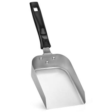 Imagem de onlyfire Movedor de alimentos de aço inoxidável, espátula de grelha para grelhar hambúrguer para fritar, cozinhar e mover alimentos, 12,7 cm