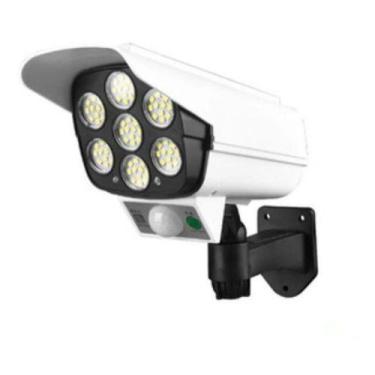 Imagem de Refletor Solar 77 Led 30W Sensor Presença Ip65 Câmera Falsa - MKB