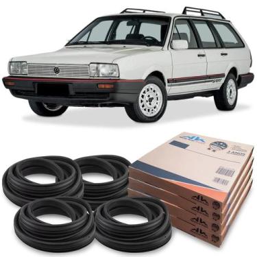 Imagem de Kit Borracha 4 Portas Guarnição Santana Quantum 1984 A 1991 - New Kar