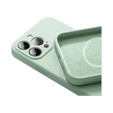 Imagem de Capa Magnética De Silicone Para iPhone 15 14 13 pro Max Mini plus XR X