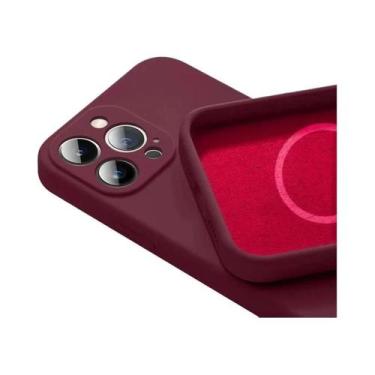 Imagem de Capa Magnética De Silicone Para iPhone 15 14 13 pro Max Mini plus XR X