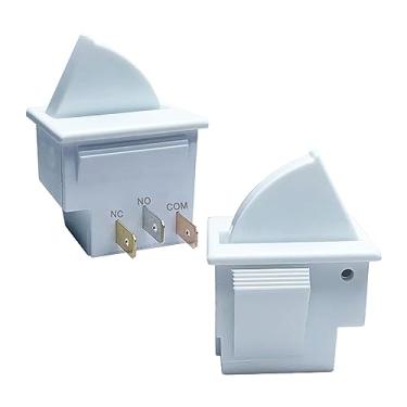 Imagem de 2 peças interruptor universal de porta de geladeira Contorl Freezer interruptor de luz 3 pinos compatível com GE, Whirlpool, LG, Kenmore, Maytag, Amana, #WR23X21444 WR23X21073 W11396033 AP6026776