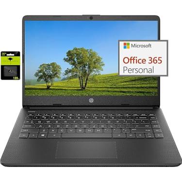 Imagem de Laptop HP 14" Ultraleve para estudante e empresa, Intel Quad-Core N4120, 8 GB de RAM, 192 GB de armazenamento (64 GB eMMC + 128 GB Micro SD), 1 ano de Office 365, webcam, HDMI, Wi-Fi, USB-A&C, Win11S