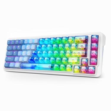 Imagem de Redragon Teclado para jogos K709 HE com gatilho rápido, teclado mecânico com fio 8K com interruptor magnético 100% POM Silky UltraMag de última geração, design de estrutura de patente flutuante de