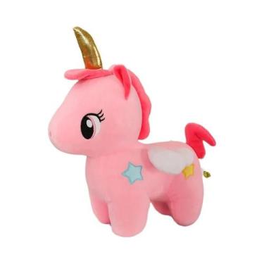 Imagem de Brinquedo de Pelúcia Unicórnio 20cm - Macio e Ideal para Bebês e Crian