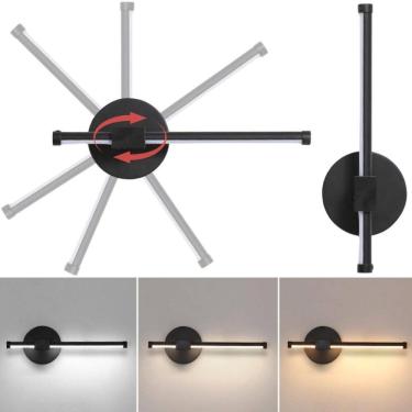 Imagem de Luminária 31Cm Barra Linear Led 3 Cores Giro 330 Graus Metal