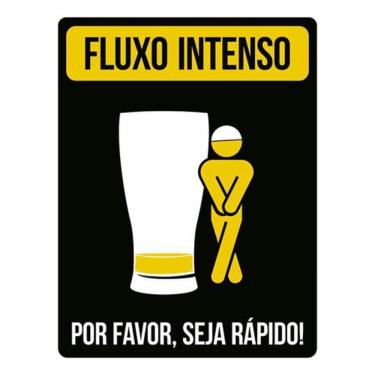 Imagem de Kit 3 Placas Banheiro Fluxo Intenso Masculino 36X46