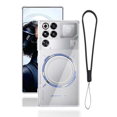 Imagem de FJIASTB Capa fina para REDMAGIC 11 Pro/11 Pro+, capa transparente leve com cordão, resistente a arranhões, sem amarelamento (transparente)