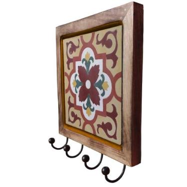 Imagem de Cabideiro Madeira Porta Chaves - Estilo Rústico, A5