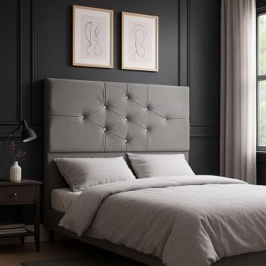 Imagem de Cabeceira Cama Box Queen 195 Cm Camboriú Cinza