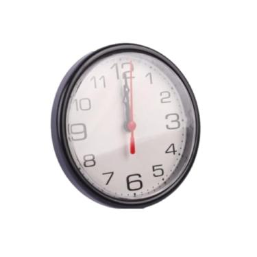Imagem de Relógio Parede Mesa Analógico 15 cm Preto Estilo Moderno, Silencioso Decorativo para Sala, Quarto, Escola, Cozinha e Escritório (Branco)