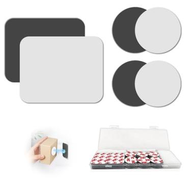 Imagem de Towjug Ímãs flexíveis e adesivos de metal - Conjunto magnético misto de 40 adesivos para escritório, escola, artesanato, decoração de casa e organização de pequenos itens