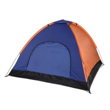 Imagem de Tenda de acampamento leve para 3 a 4 pessoas, para atividades ao ar livre, com mosca, chuva, família, acampamento, caminhada, praia, pesca, tenda