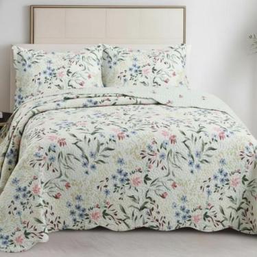 Imagem de Cobre Leito Evolution Floral Solteiro/Casal/Queen/King Dupla Face - mo