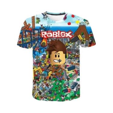 Imagem de Camiseta 3D Impressa Roblox Para Meninos, Manga Curta, Casual, Estilo 