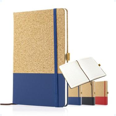 Imagem de Caderno Com Pauta De Anotações Tipo Moleskine A5 Executiva - Hxt, Azul