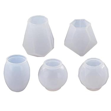 Imagem de Vaveren Pacote Garrafas de Vinho Rolha Resina Epóxi Fundição Arte Projetos Artesanais Suprimentos, 5 peças moldes de silicone