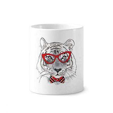 Imagem de Copos Tigre Bonito Animal Escova de Dentes Caneca, Suporte de Cerâmica