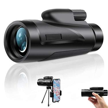 Imagem de Telescópio monocular 12X50, zoom à prova d'água de alta potência BAK4 Prisma de foco duplo , com suporte para smartphone e tripé, para observação de pássaros