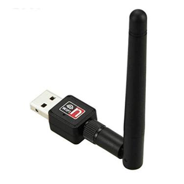 Imagem de Mini Adaptador WiFi USB 150M Antena 2dB Receptor USB WiFi Placa de Rede Sem FioBlack