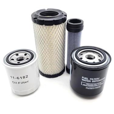 Imagem de Giuqa Conjunto de 3 peças Filtro de óleo 11-6182 e filtro de ar 11-9059 e filtro de combustível 11-9342 Serve para Thermo King Tripac APU para Evolution 116182 119059 119342