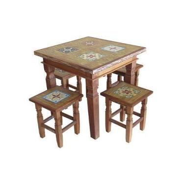 Imagem de Jogo De Mesa Levine Em Madeira De Demolição - Cód 2433 - Barrocarte