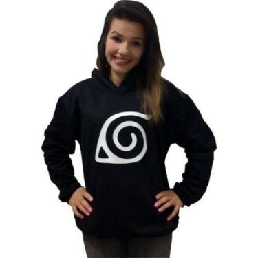 Imagem de Moletom Naruto - Konoha - Sakura Animes, Preto, P