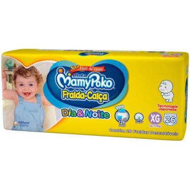 Imagem de Fralda Calça Mamypoko Dia e Noite Amarelo 01 pacote XG  12-17kg 26 uni