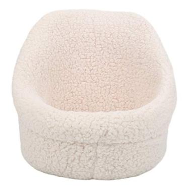 Imagem de ohcoolstule Adereços para fotografia infantil, assento de sofá de algodão para recém-nascidos, mini almofada de posar (branco)