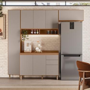 Imagem de Cozinha 4 Peças 7 Portas 3 Gavetas Fecho Toque Ipe- Fendy