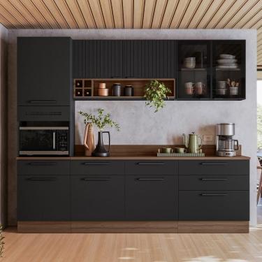 Imagem de Cozinha Completa Itatiaia Exclusive 260cm Em Aço Grafite