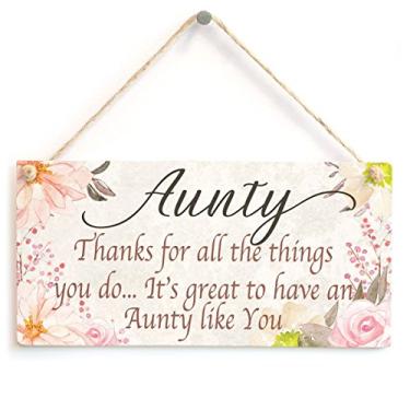 Imagem de Meijiafei Aunty Obrigado por todas as coisas que você faz... It's Great to Have a Aunty Like You – Presentes para tias de crianças para dizer obrigado, A Type, 10"x5", 1