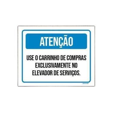 Imagem de Kit 3 Placa Sinalização - Atenção Use Carrinho Elevador - Sinalizo