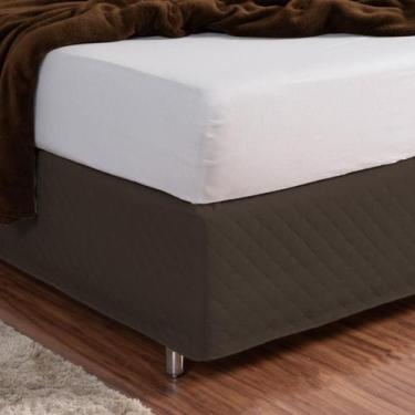 Imagem de Saia Para Cama Box Tamanho Casal Padrão Matelado Ultrassônico Varias C